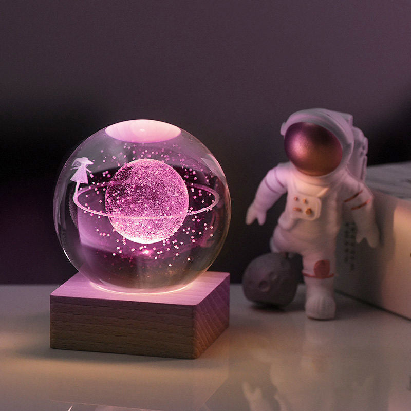 3D Galaxy Crystal Ball Nightlight Decorlamp