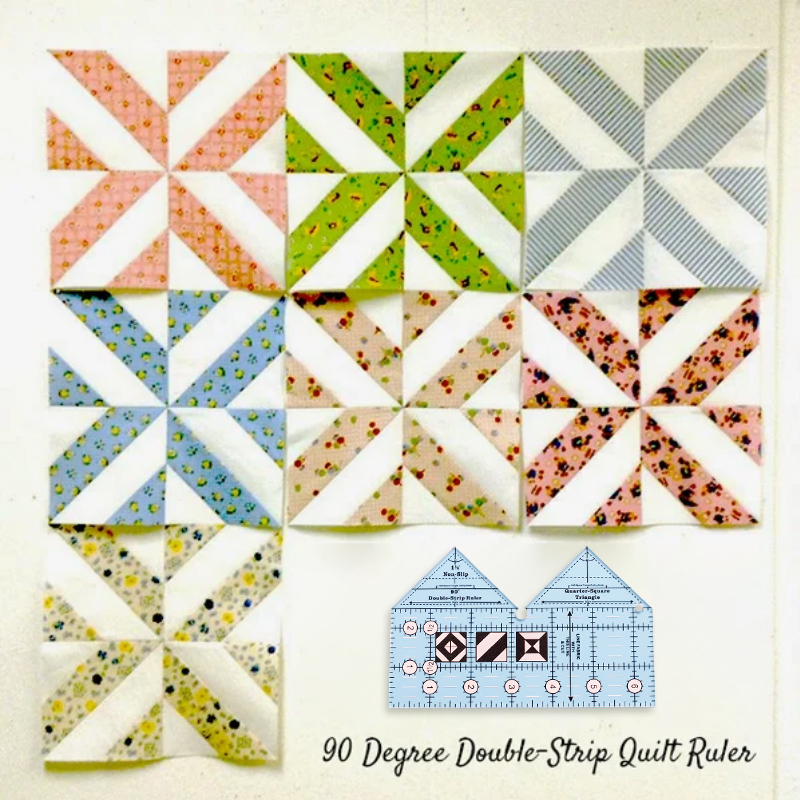 90 Degree Double-Strip Quilt Ruler