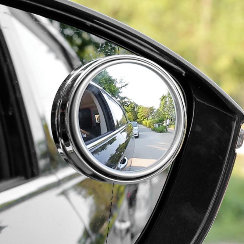 360° Rotation Car Reversing Small Round Mirrors (2pcs)