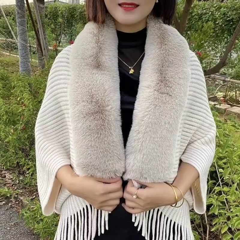 Ladies Knitted Loose Thickened Shawl