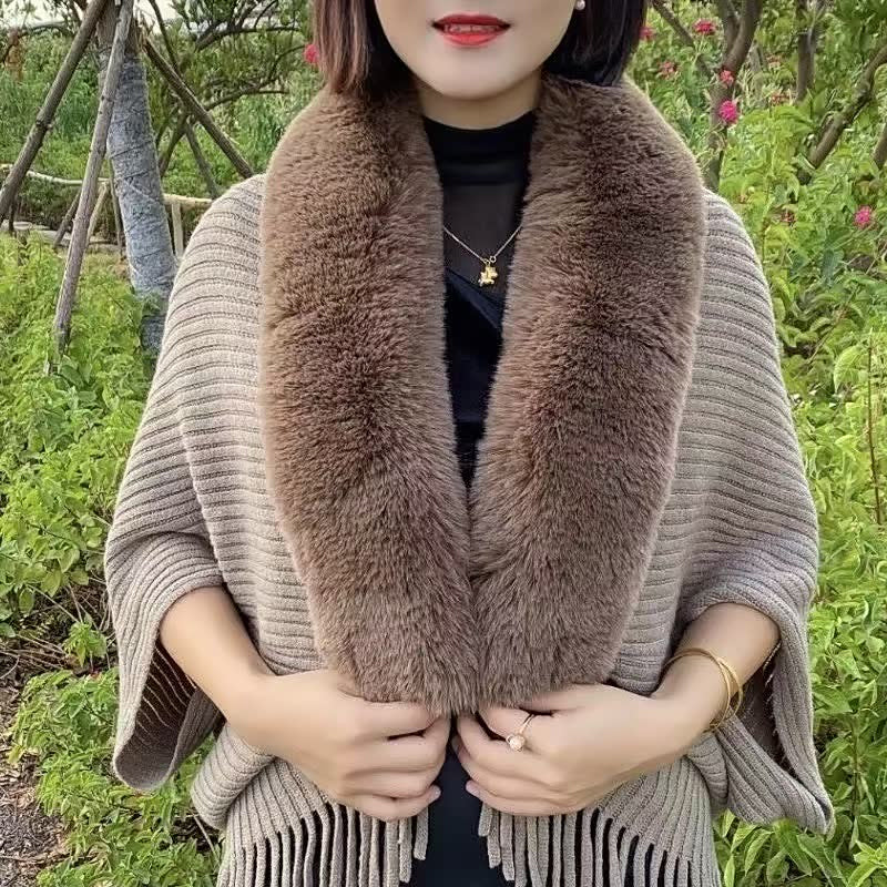 Ladies Knitted Loose Thickened Shawl