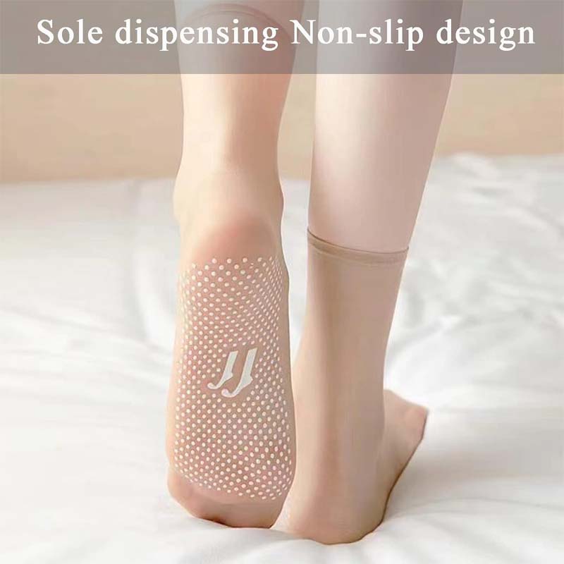 Spring Summer Invisible Slip-resistant Crystal Silk Socks