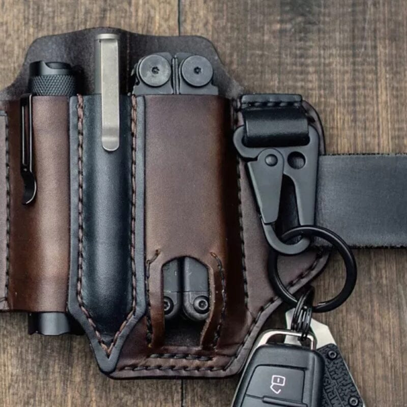 EDC Multi-Tool Belt Loop Leather Sheath