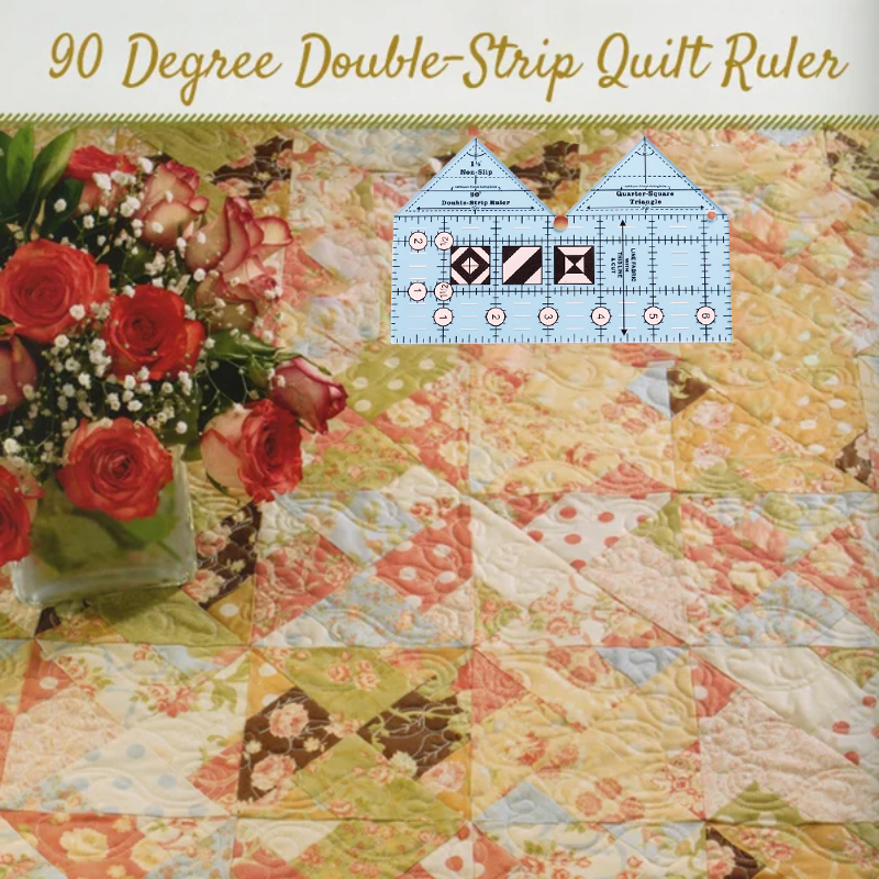 90 Degree Double-Strip Quilt Ruler