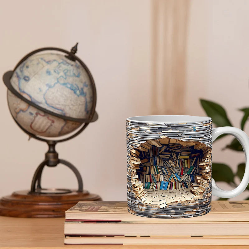 3D Bookshelf Mug