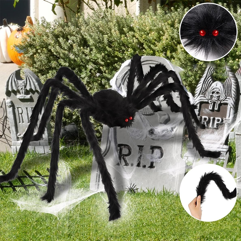 Halloween Spider Decorations Stretch Cobweb