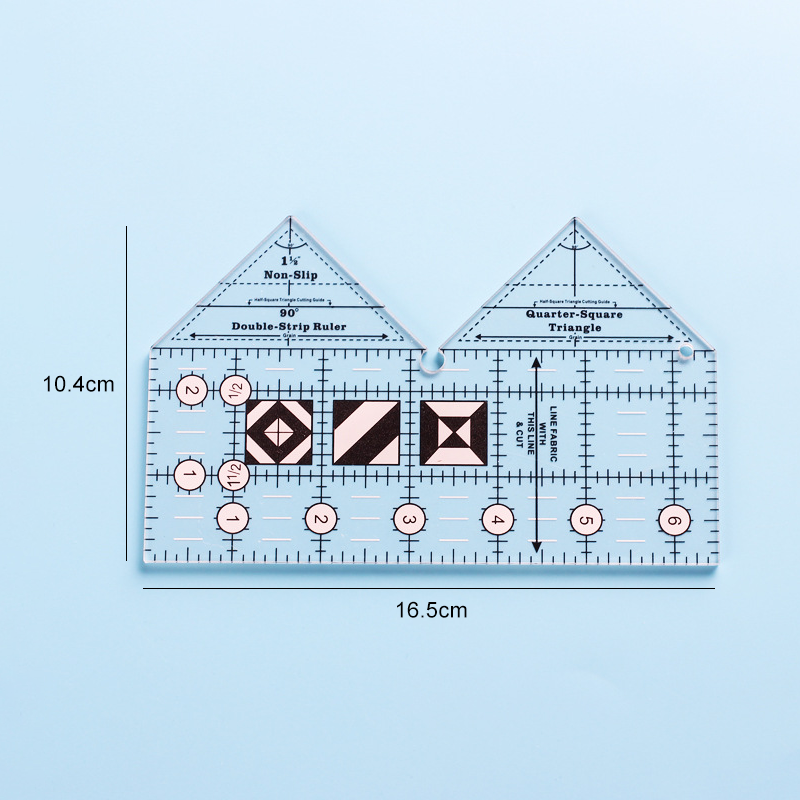 90 Degree Double-Strip Quilt Ruler