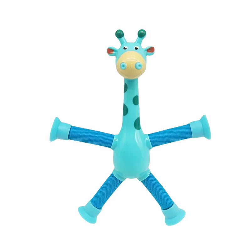 Telescopic suction cup giraffe toy