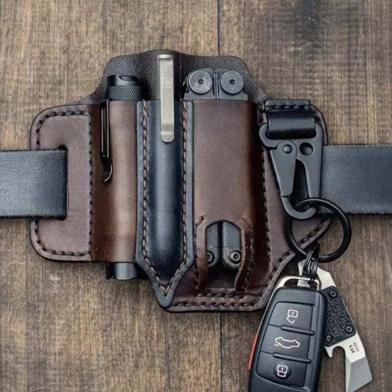 EDC Multi-Tool Belt Loop Leather Sheath